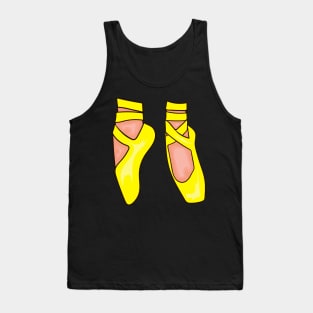 Yellow Ballet Shoes Tank Top